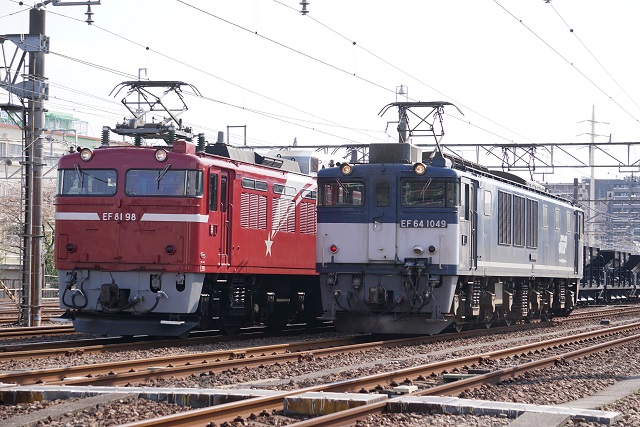 EF81 98☆彡牽引 水戸ホキ工臨 & EF64 1049JRF広島色牽引 鹿島貨物2