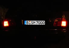 SLN/Selbst Leuchtende Nummernschild