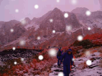 思いでの山 GIMP で雪降らす | 34わたしのブログへようこそ - 楽天ブログ
