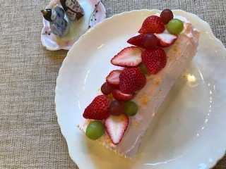 いちごの米粉ロールケーキ ヘルシオで時短料理 楽天ブログ