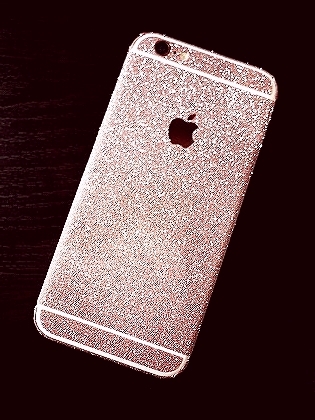 iPhone　保護シール　ラメラメ　キラキラ　グリッター　ピンク