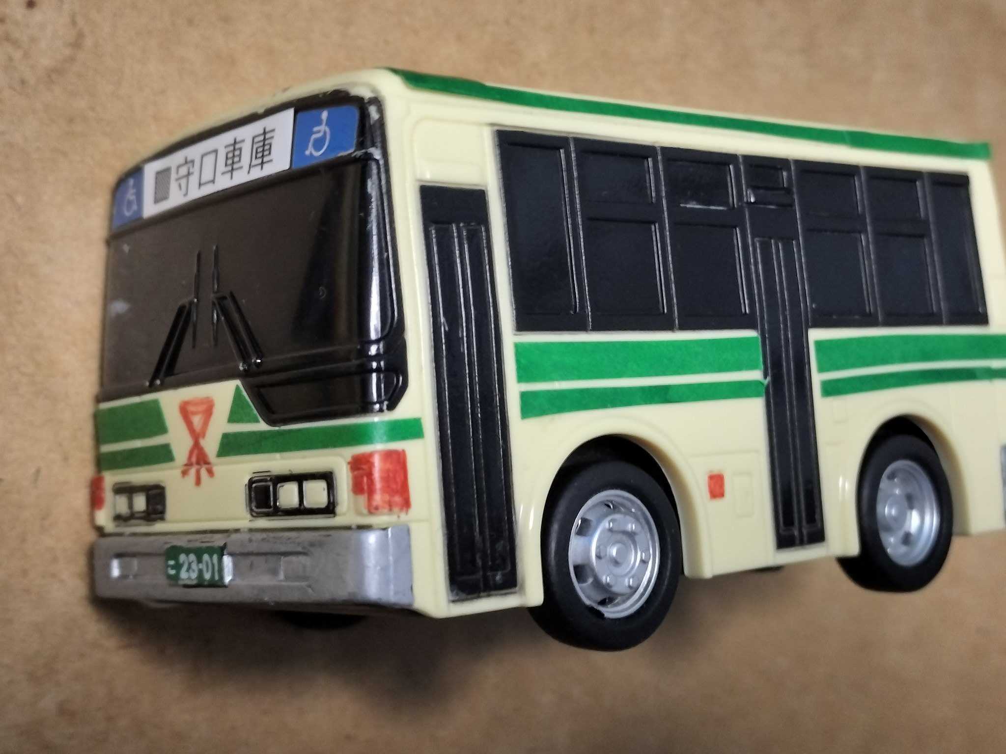 プルバックミニカー 塗り替え 大阪シティバス | 鉄道・自動車の模型
