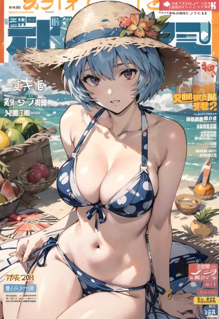 雑誌表紙風な綾波レイ 01 | 大きな女の子のAI生成画像まとめ - 楽天ブログ