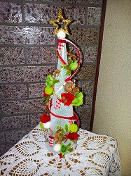 プリザーブドフラワーのクリスマスツリー