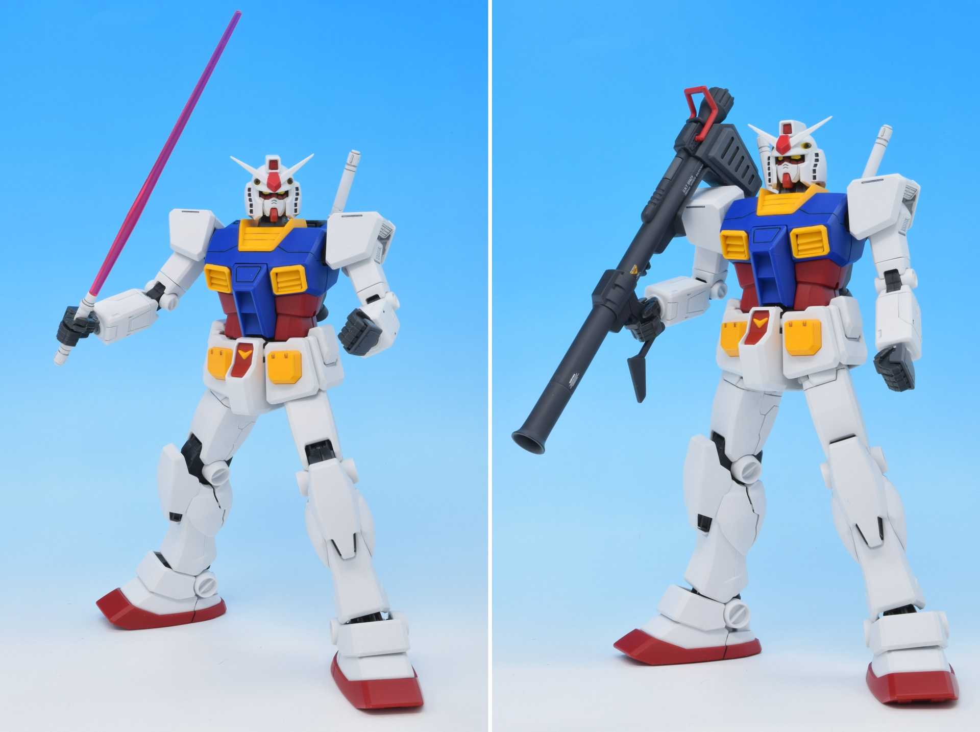 MG 1/100 RX-78-2 ガンダム Ver1.5＜3：Ver1.0と比較／武装