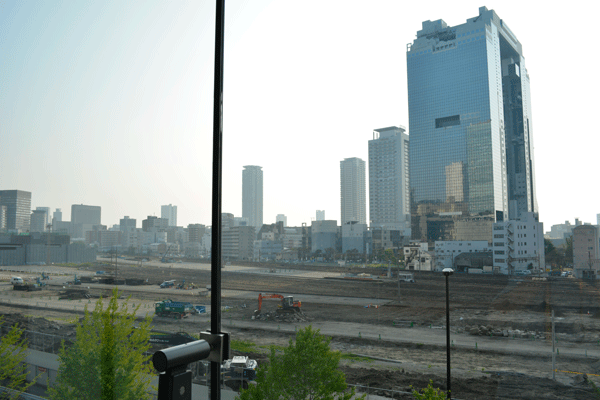 元JR梅田貨物駅の工事中風景