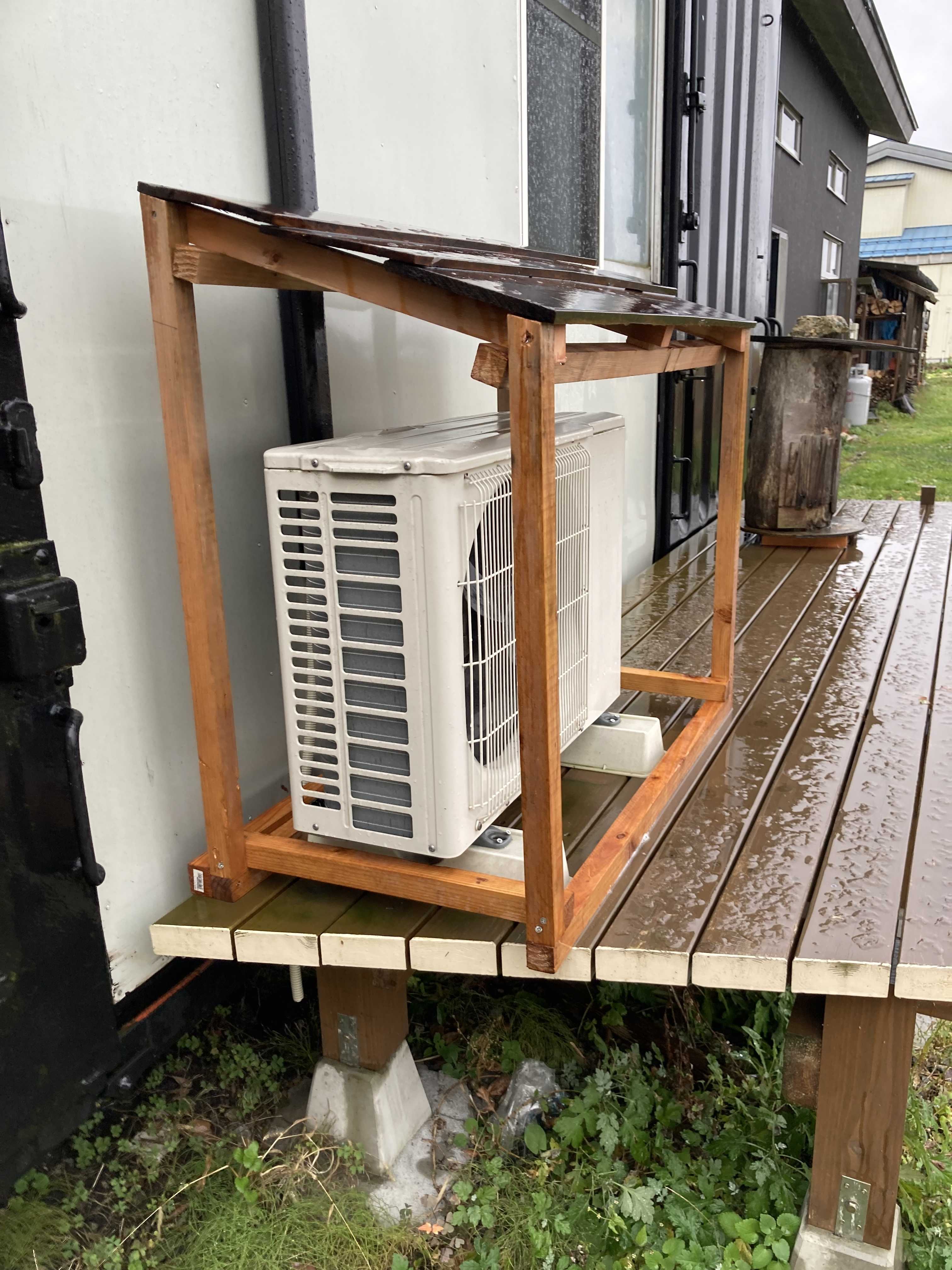 余った端材で、エアコン室外機の屋根を^ - ^ | 板さん5904 - 楽天ブログ
