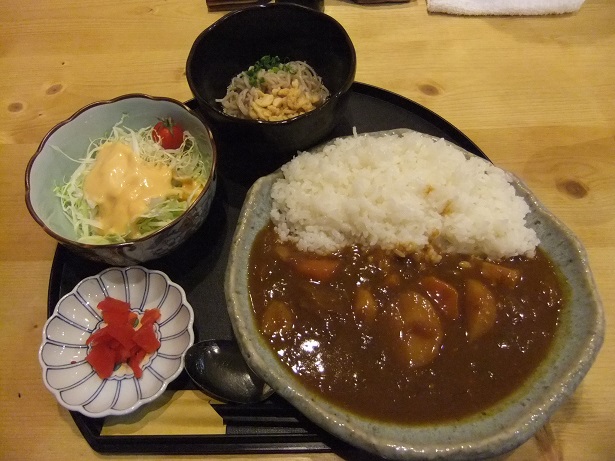 西新井１丁目・みずとくじらの特製牛すじカレー700円＋ミニそば180円