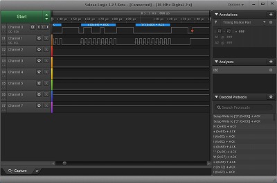 Saleae LogicAnalyzer I2C IIC PIC