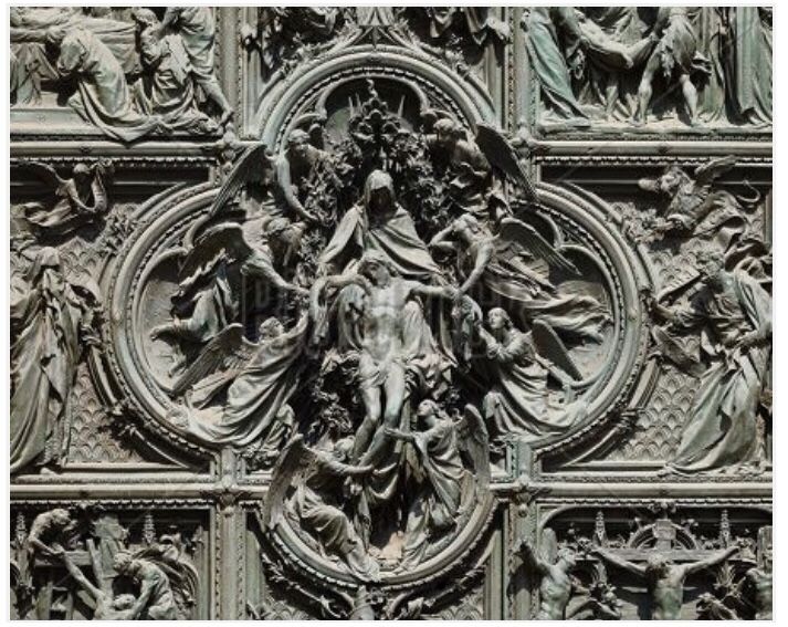 イタリア彫刻家8: ロドヴィーコ・ポリアーギ ミラノ大聖堂、正面扉
