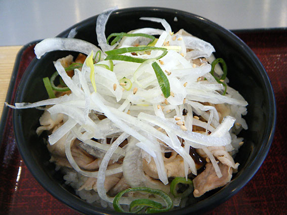 淡路SAの豚丼セット-12