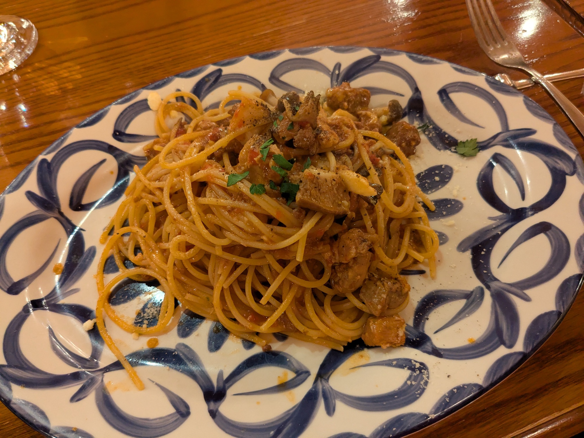 中央区銀座　イル ポネンティーノ (IL PONENTINO)　ランチセット　MENU DI FELICE　パスタ