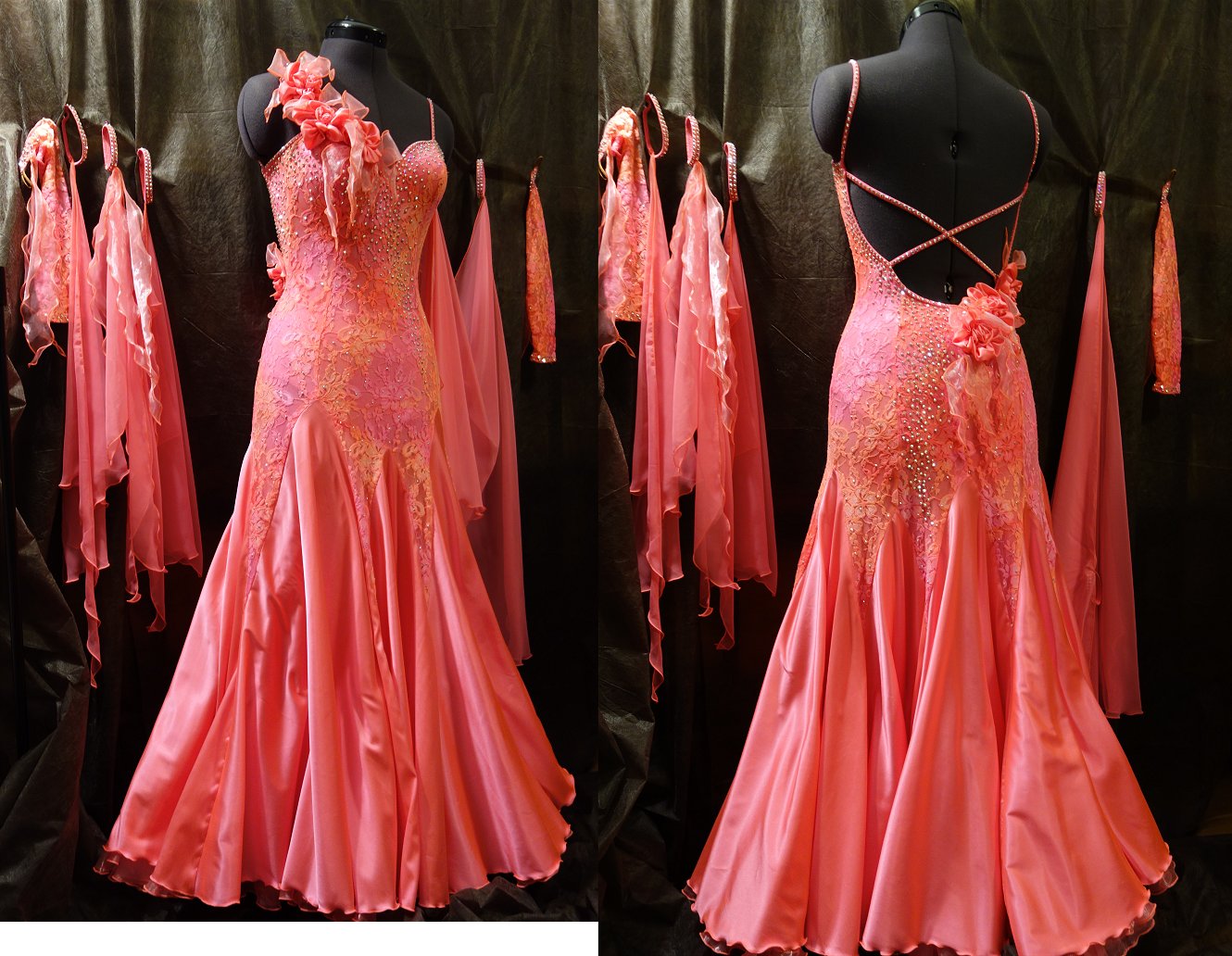クリスティーネ・クライン・ファッション制作のピンクのモダンドレス（7号） | Atelier Casablanca -ダンスドレスの部屋