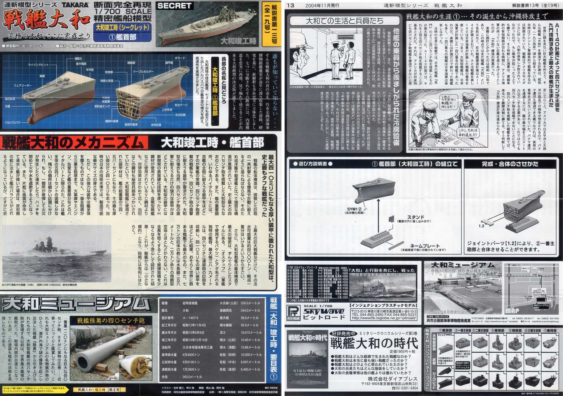 連斬模型 1/700 大和（竣工時）＜前編：パッケージ／各パーツ／完成