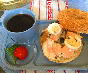 ローストチキンベーグルサンド
