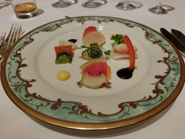 海の幸と野菜のマリネ　菜園仕立て