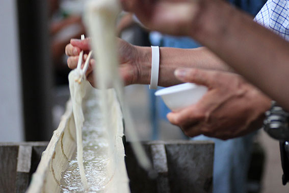 流しそうめん♪
