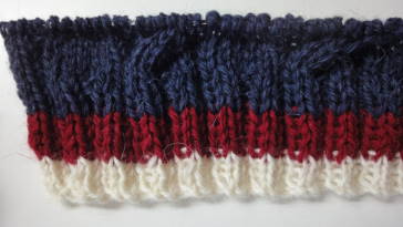 編んでのDプル編み始め