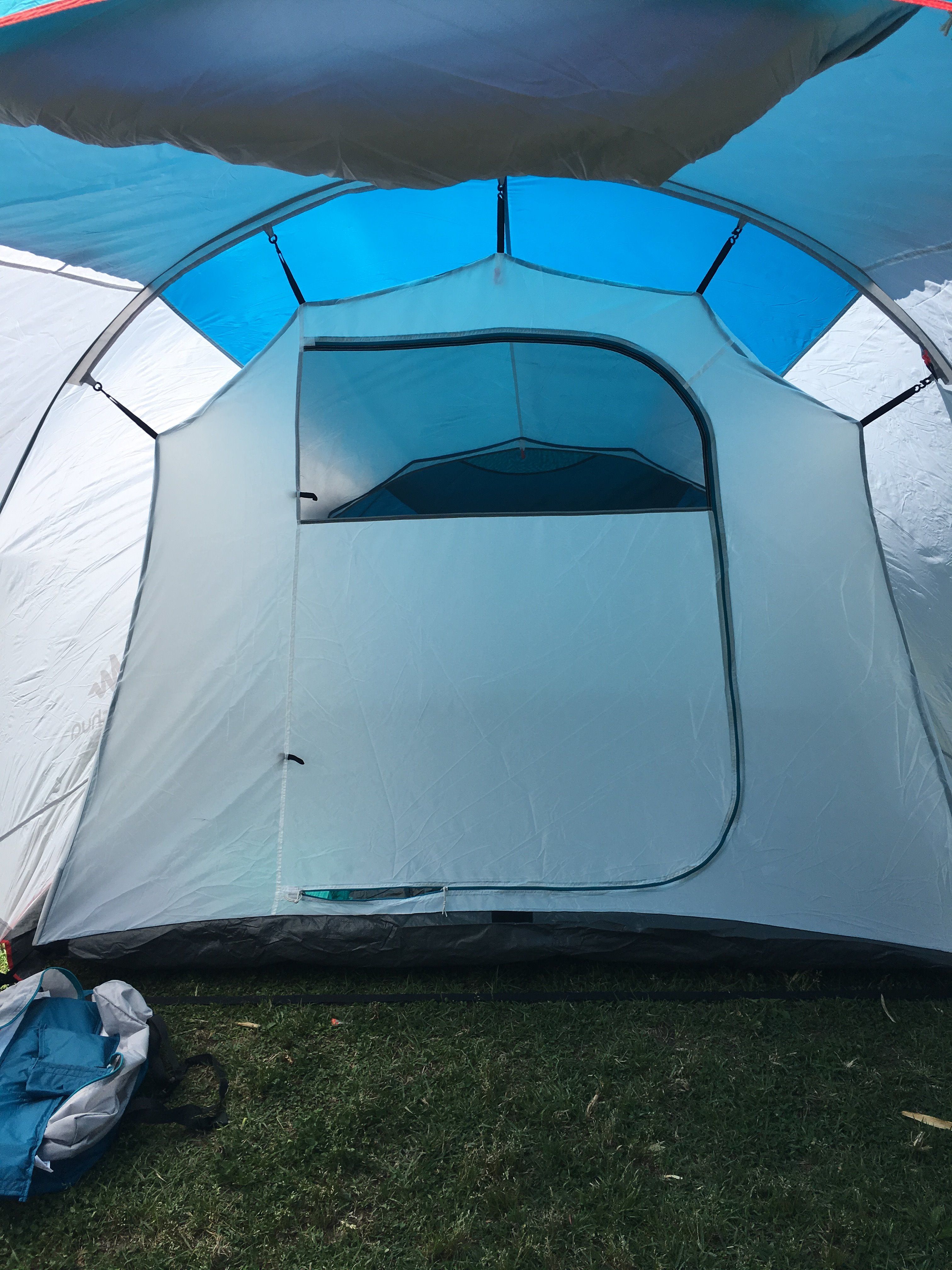 ケシュア2ルームテント4.1 ドーム型キャンプテント ベージュと青 Amazon.co.jp: ケシュア(Quechua) デカトロン ARPENAZ FAMILY