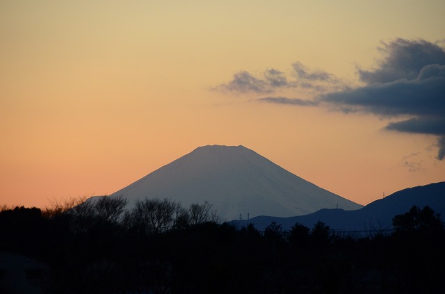 2月3日夕方の富士