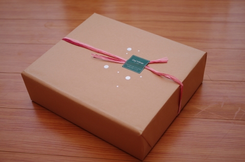 オークヴィレッジ「寄木の積木」ラッピング