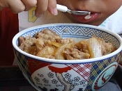 2014年 吉野家にて