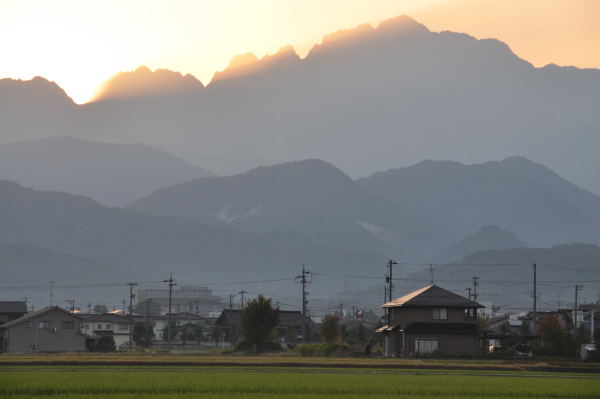 剱岳　と　日の出