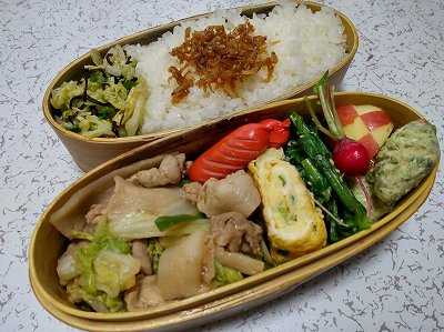 豚肉と白菜のオイスターソース炒め弁当 あんこのつぶやき おやじの単身日記 楽天ブログ