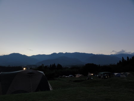 夕暮れのアルプス