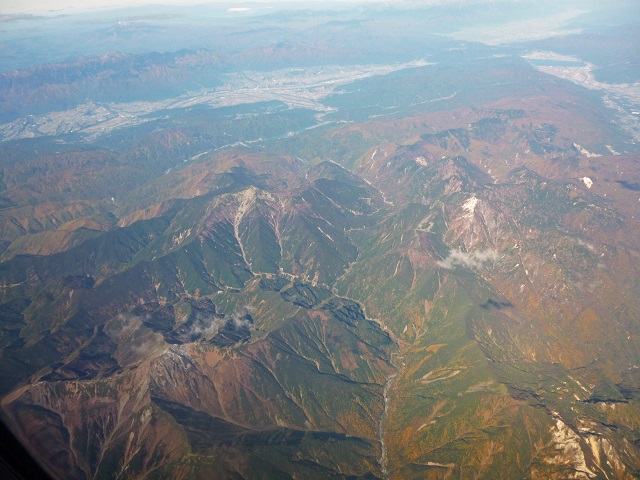 南アルプス北岳　航空写真
