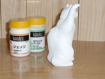 全体にジェッソを塗る2