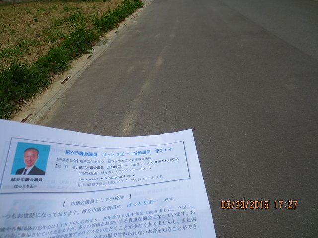 20160329はっとり正一活動通信第３１号