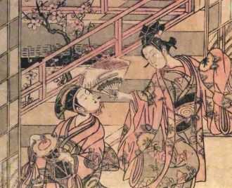東博10室 （1/2～）3：正月飾り、羽根突きの作品（春信、湖龍斎