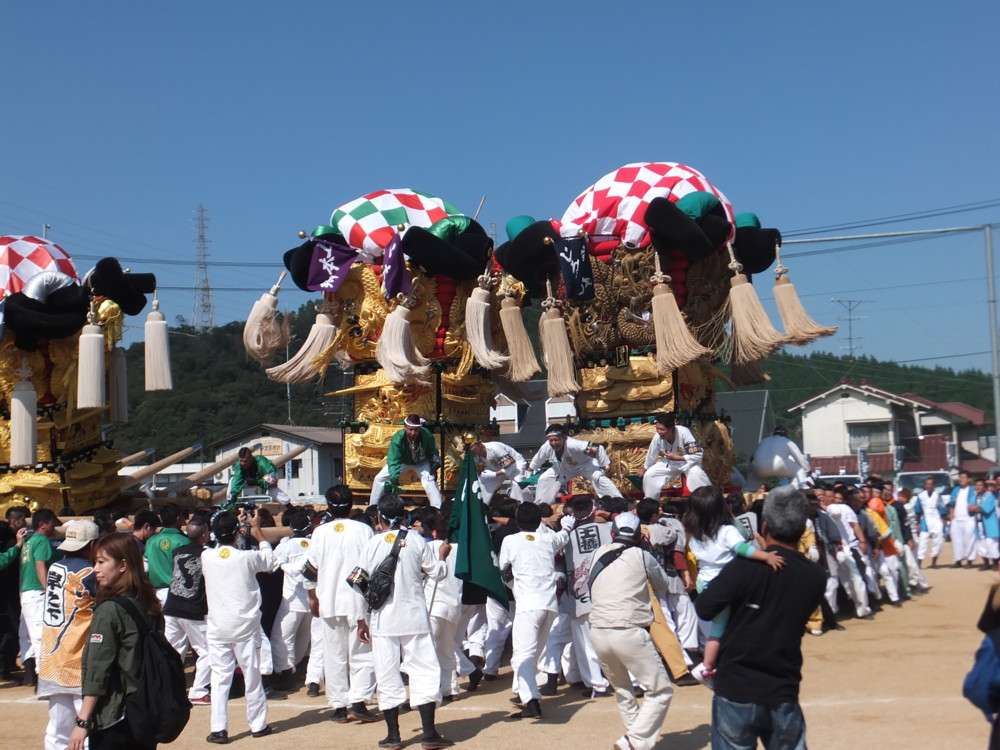 中萩きらきら公園でかき比べ