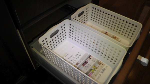食洗機下にある引き出しの整理
