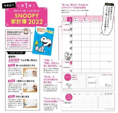 レタスクラブ 21年 10 11月 合併号は 大好評 Snoopy 家計簿 22が付録です スヌーピーとっておきブログ 楽天ブログ