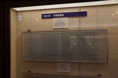 原鉄道模型博物館　新幹線1965年ダイヤ