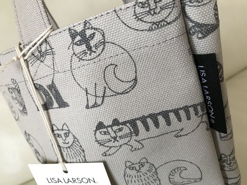 リサラーソン スケッチ ねこたち トートバッグ グレー (小