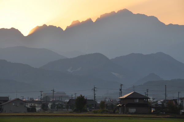 剱岳　と　日の出