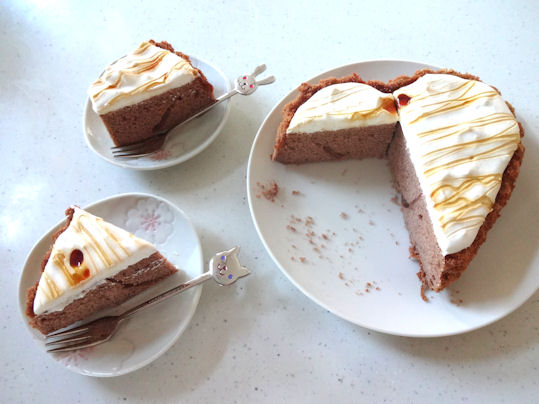 ハートココアケーキ