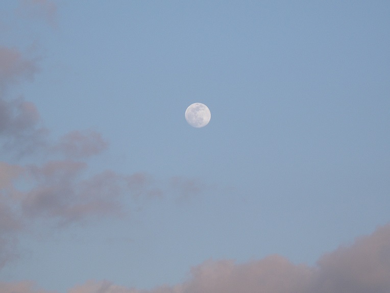三笠公園から見た月