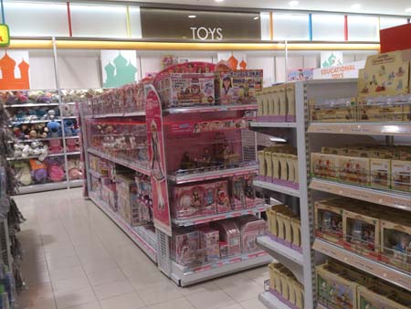 女の子のおもちゃ売り場
