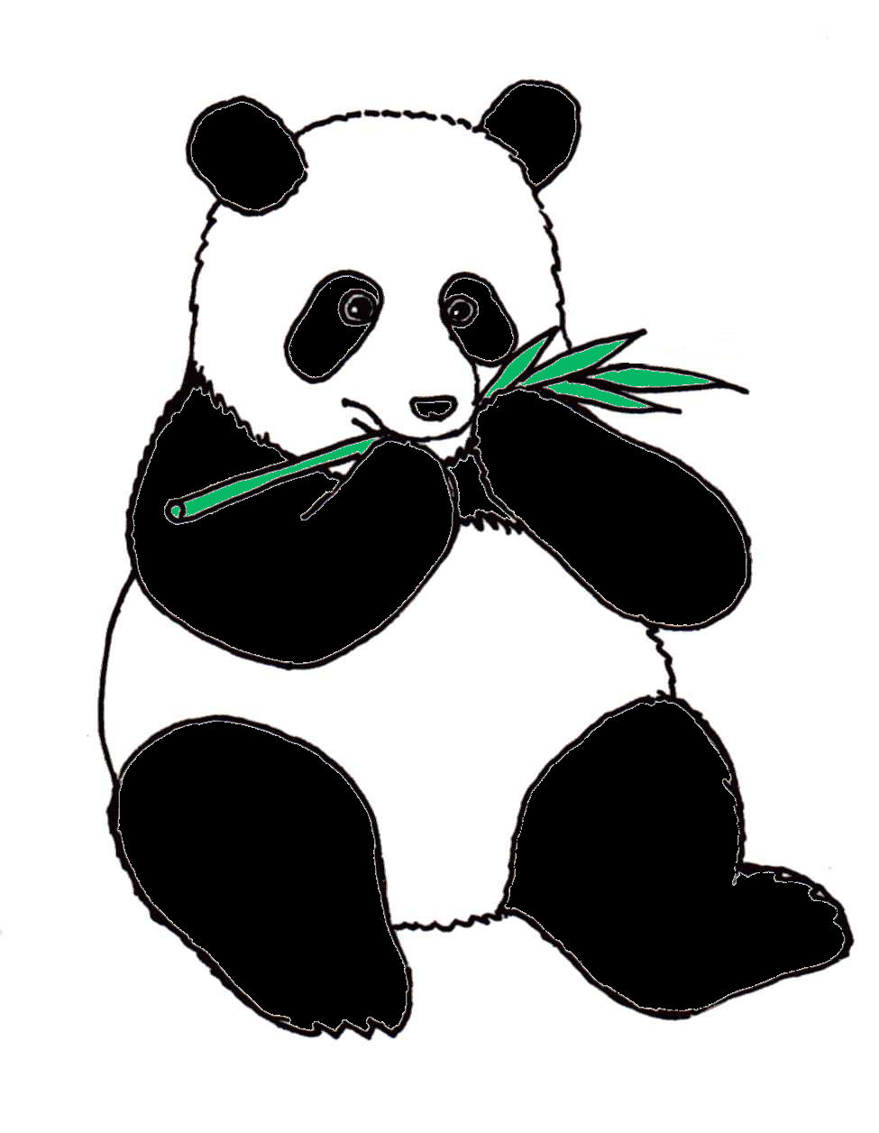 Большая Панда рисунок для детей