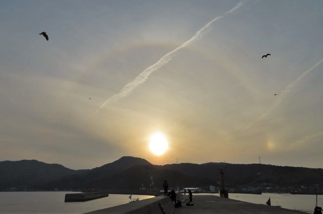 佐賀関へアジ釣りに行く 小アジ４０匹 メバル１匹 ハロ現象夕景 大分金太郎の花鳥蝶月 楽天ブログ