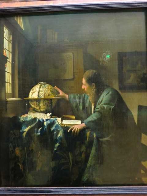 フェルメール 36歳〜37歳頃の作品 対をなす2点の男性像 天文学者 1668年 パリ・ルーヴル美術館 館内仏説明文 地理学者 1668年 ...
