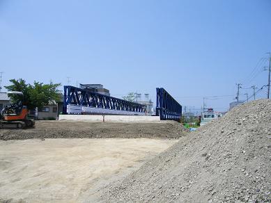 十条通　工事中の橋（琵琶湖疎水）