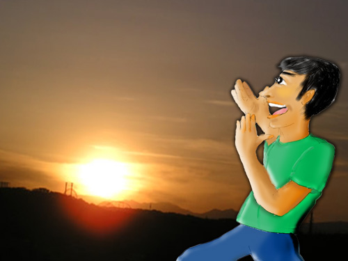 夕日に叫ぶ.jpg