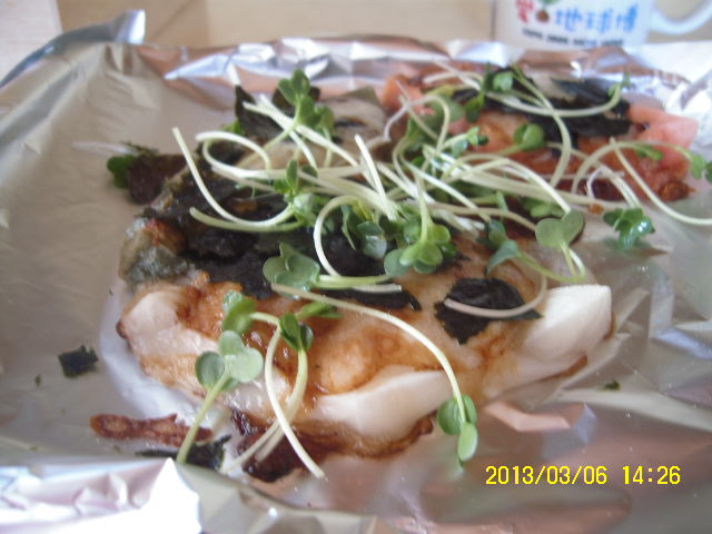 菱餅ピザ風完成