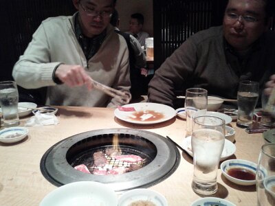 古田と小俣と焼肉2013年３月