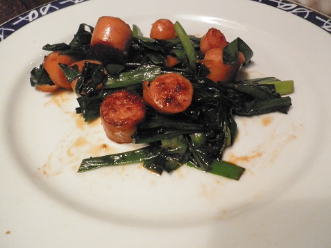 手料理140502ソーセージとニラ